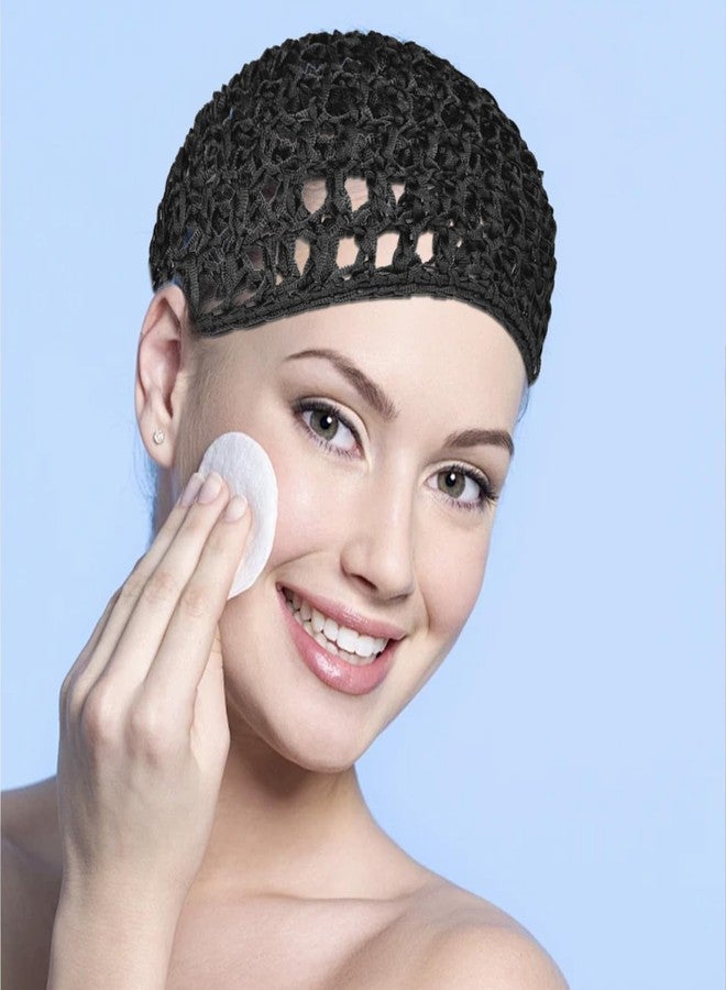 سيبا مجموعة سيبا المكونة من 3 قطع: قبعة شعر مستعار، شبكة شعر، قبعة نوم، شبكة شعر شبكية، شبكة شعر من قماش الرايون المحبوك، أربطة مطاطية، مشبك لف، قبعة نوم كروشيه مضفرة من الساتان للنساء، مناسبة لصنع أغطية الرأس وقبعات النوم. - Image 5